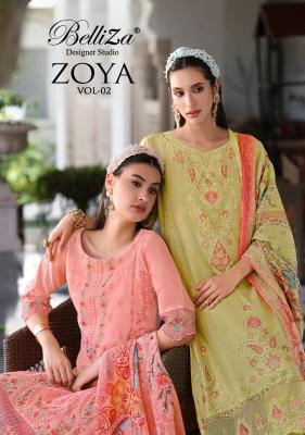 Belliza designer studio zoya vol 2 Wholesale dress materials for boutique in surat