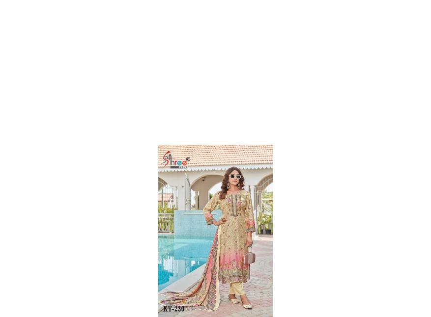 Shree Fabs kt 230 catalog pakistani designer suits with laces in Surat
