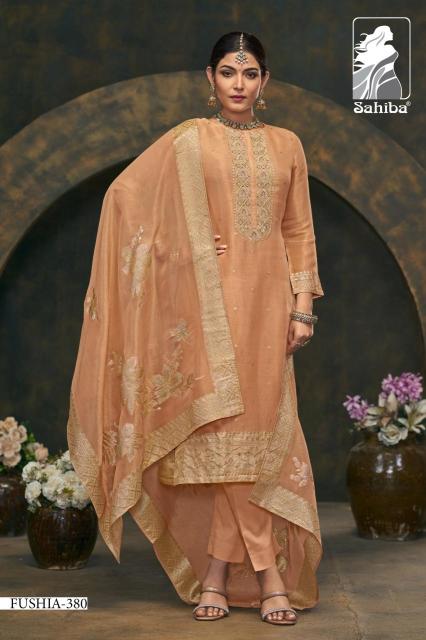 Sahiba fushia Low price dress materials wholesale