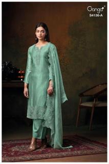 Ganga iniya 4136 Wholesale dress material online in Surat