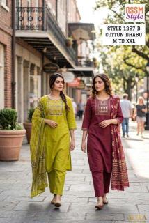 Ossm style 1257 D Kurtis for reselling in Surat