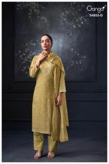 Ganga lirien 4853 Dress material wholesale market in Hyderabad