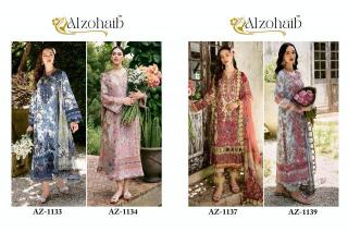 Alzohaib Az 1133 To 1139 Cotton Dupatta Pakistani Suits Wholesale market in Surat