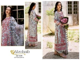 Alzohaib Az 1133 To 1139 Cotton Dupatta Pakistani Suits Wholesale market in Surat