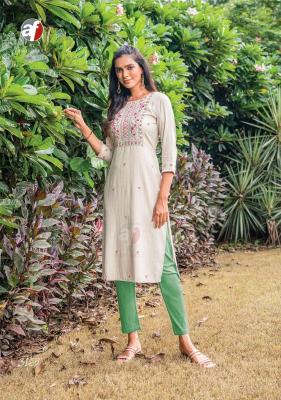 Anju Fabrics Impressive Vol 5 Viscose Rayon Fancy Kurti Wholesale Kurti in Surat