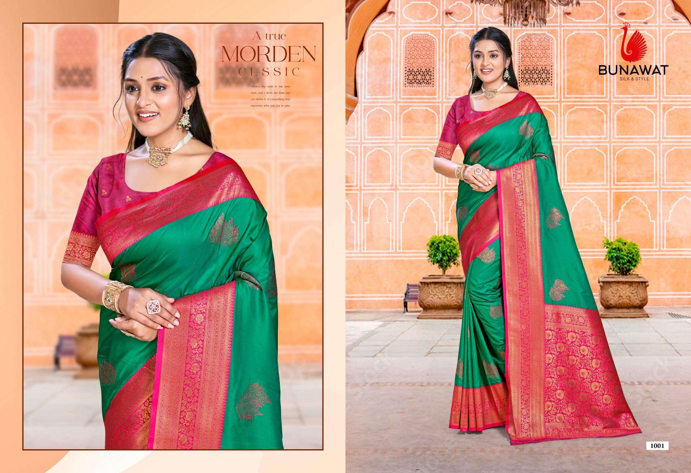 Bunawat Madhuram Silk Festival Wear Heavy Silk Designer Sarees Collection in Surat