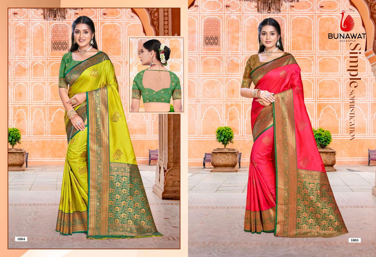 Bunawat Madhuram Silk Festival Wear Heavy Silk Designer Sarees Collection in Surat