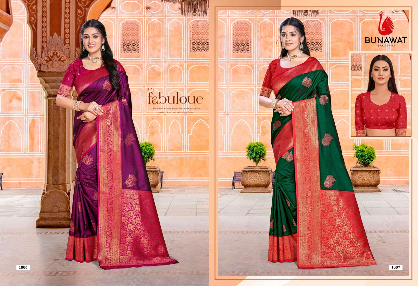 Bunawat Madhuram Silk Festival Wear Heavy Silk Designer Sarees Collection in Surat
