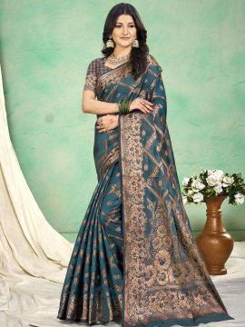 Bunawat Shakuntala wedding festival wear silk fabric saree collection wholesale market in India