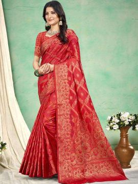 Bunawat Shakuntala wedding festival wear silk fabric saree collection wholesale market in India