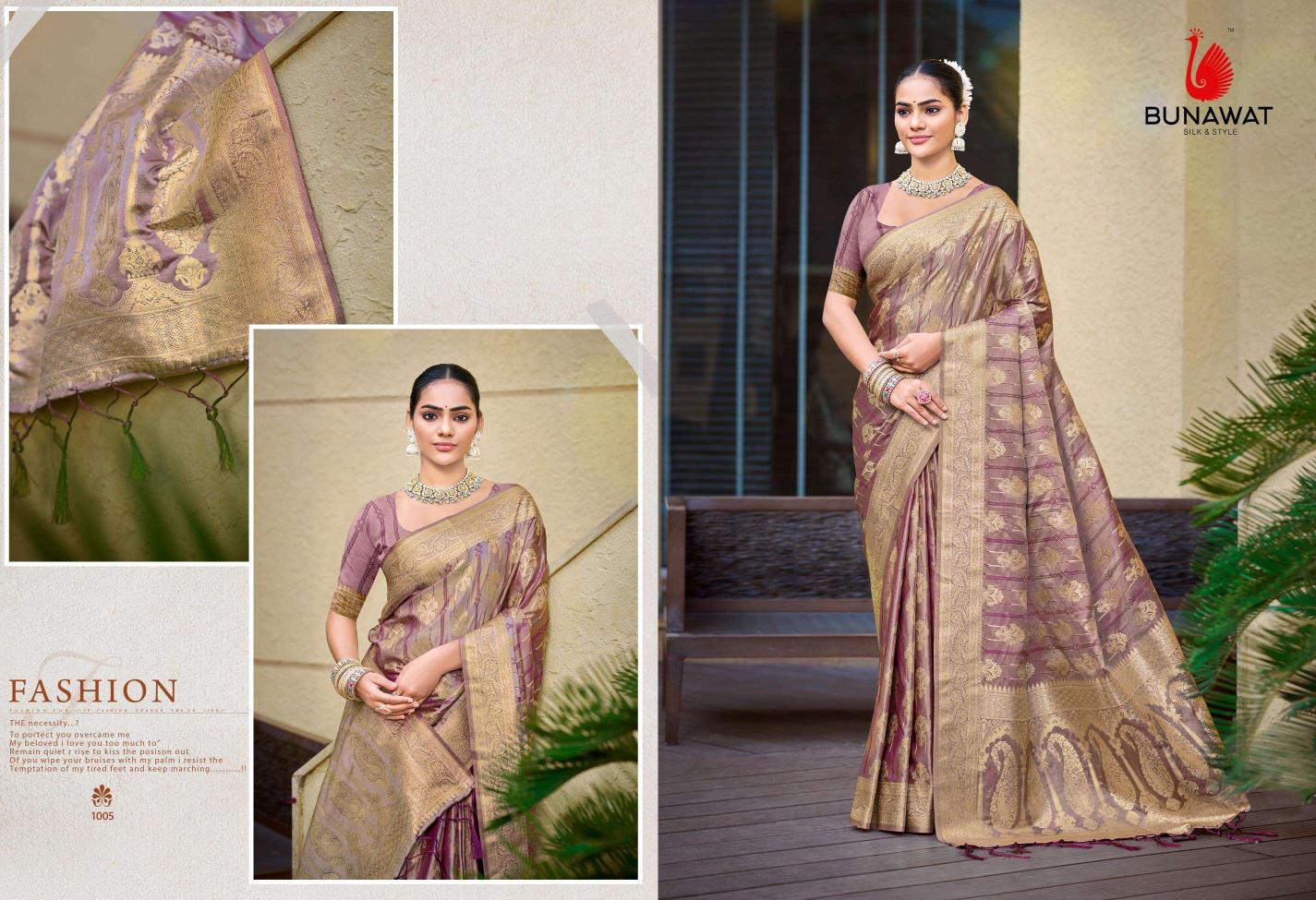 Bunawat Sobhana Festival Wear New Designer Satin Silk Sarees Collection In India