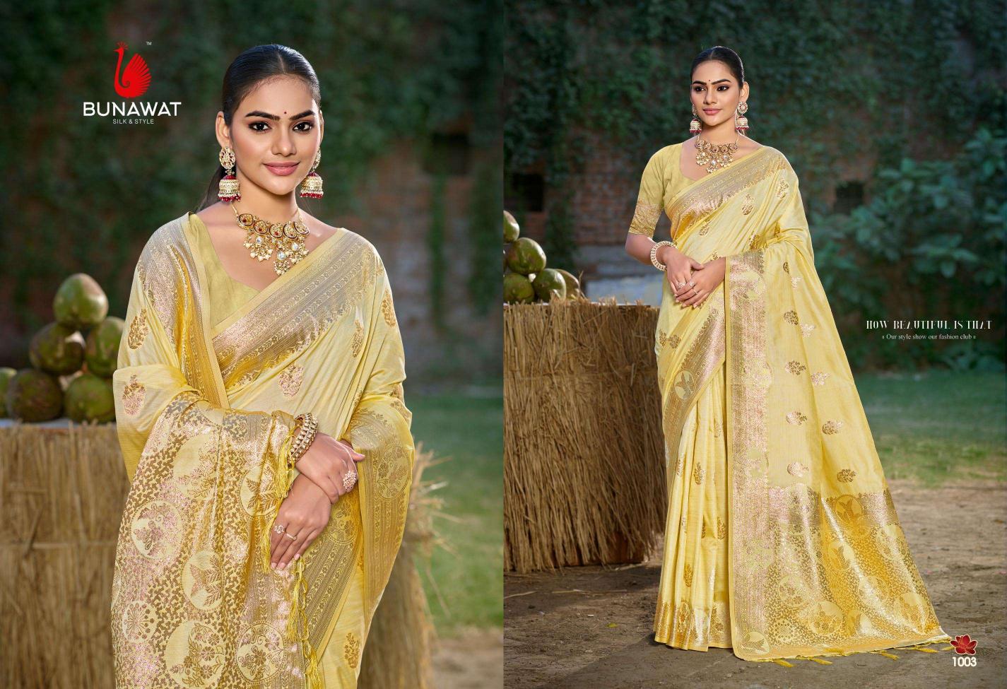 Bunawat Srivali Silk Festival Wear Latest Designer Silk Sarees Collection wholesale manufacturers in Surat