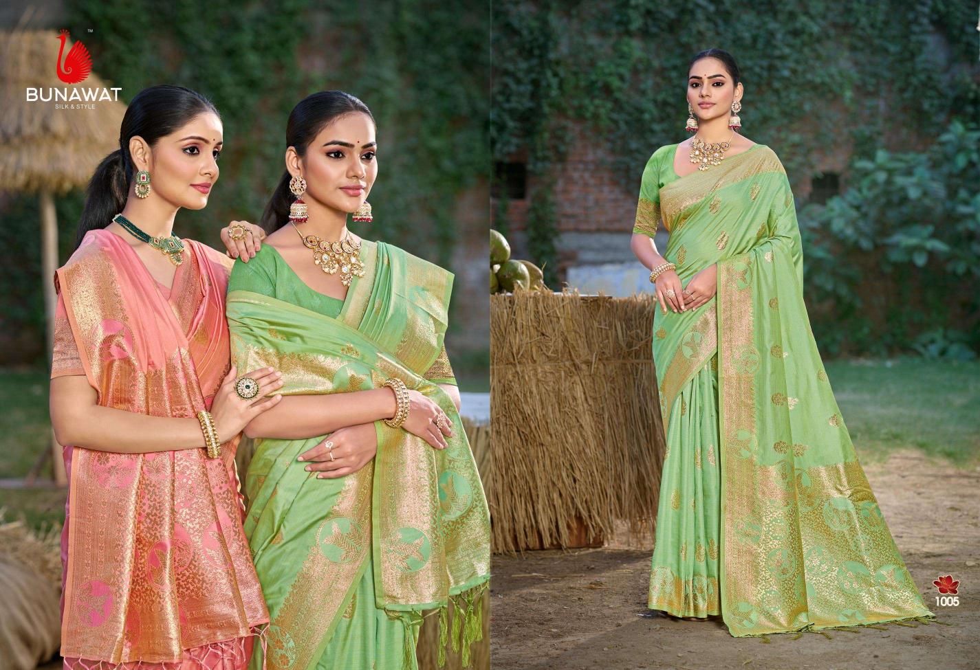 Bunawat Srivali Silk Festival Wear Latest Designer Silk Sarees Collection wholesale manufacturers in Surat