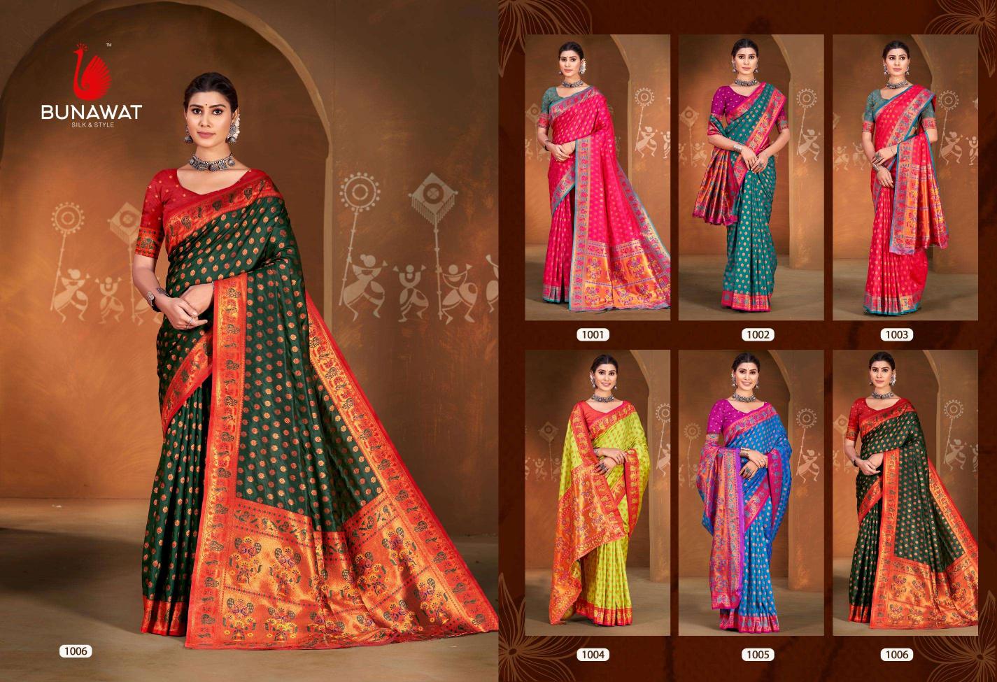 Bunawat Sunflower Silk Festival Wear Designer Silk Sarees Collection in Surat
