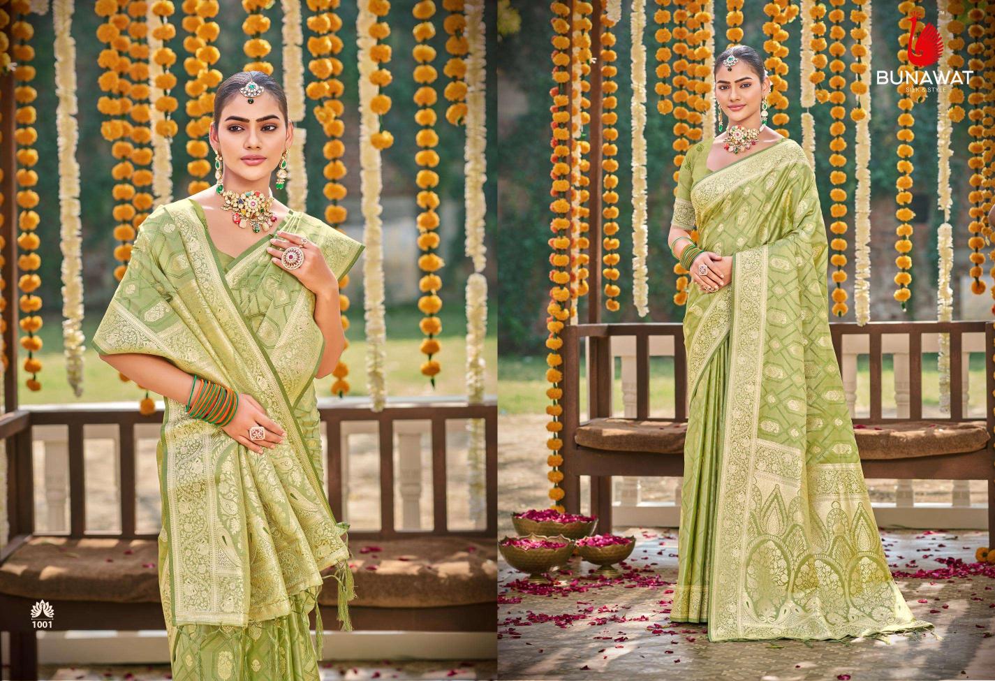 Bunawat Suryaprabha Wedding Wear Designer Satin Silk Sarees Collection in Surat