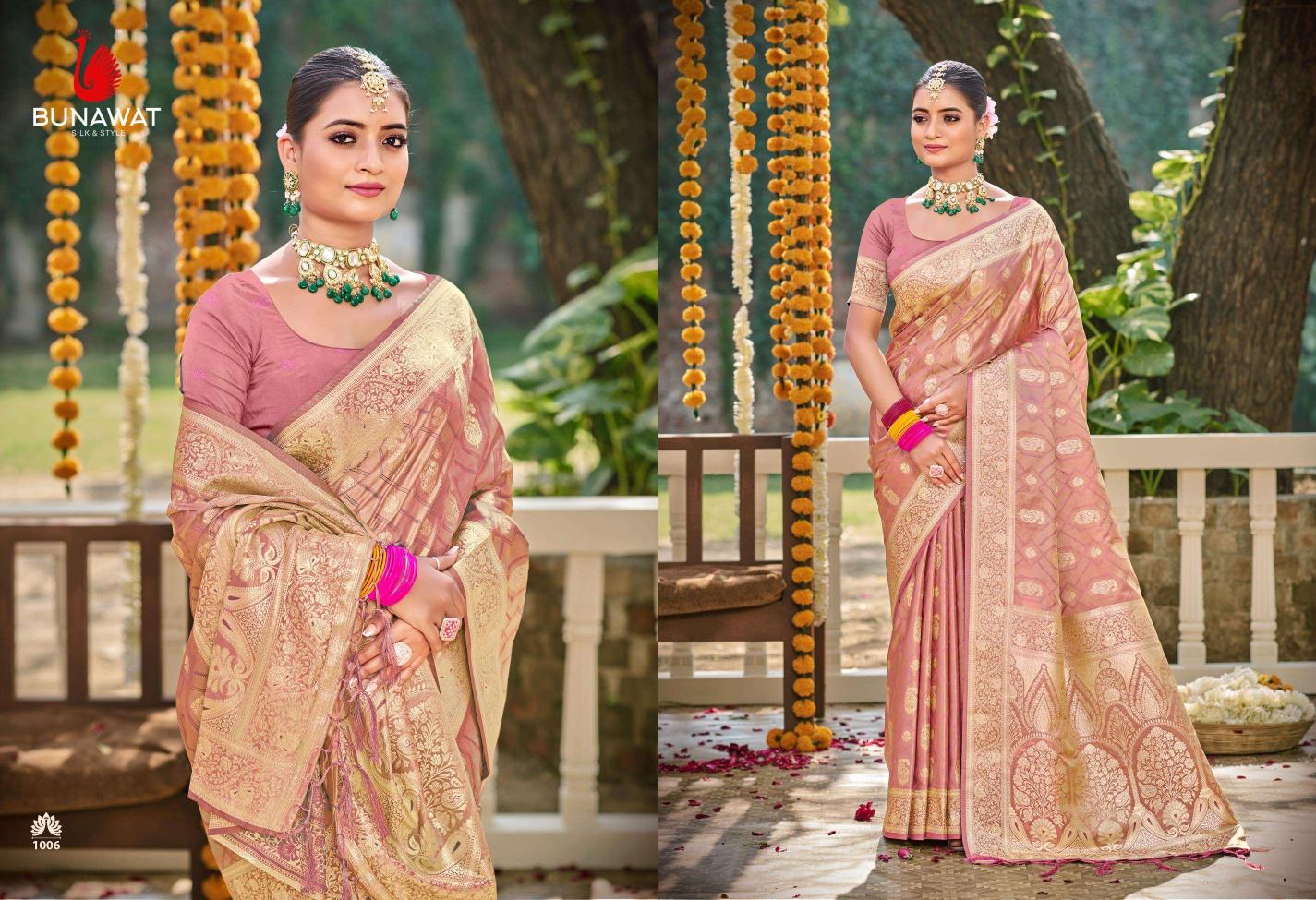 Bunawat Suryaprabha Wedding Wear Designer Satin Silk Sarees Collection in Surat