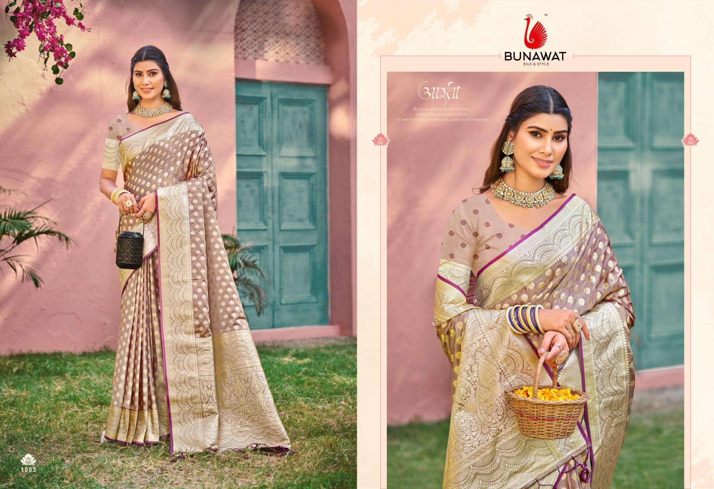 Bunawat Ujwala New Designer Festival Wear Silk Sarees Collection with wholesale Price in Surat