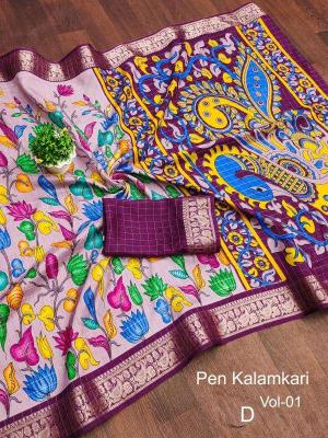 Dazira Pen Kalamkari Vol 1 saree wholesale manufacturers in India 