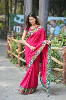 Dazira Semi Tussar Silk saree wholesale market in Surat