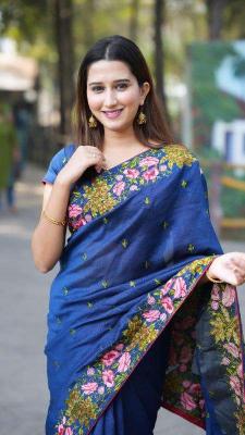 Dazira Semi Tussar Silk saree wholesale market in Surat