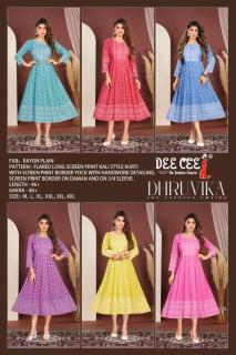 Deecee Dhruvika RAYON kurti wholesale market in India
