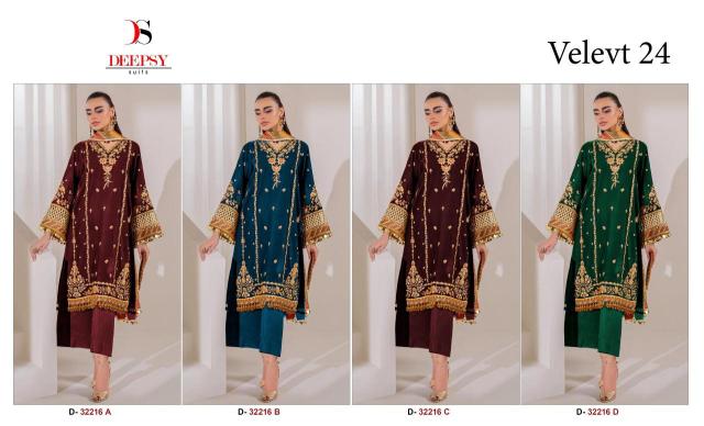 Deepsy Velvet 24 Series 32216 ABCD pakistani suits in India