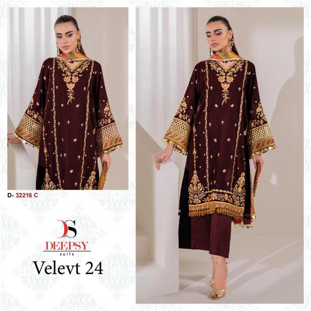 Deepsy Velvet 24 Series 32216 ABCD pakistani suits in India