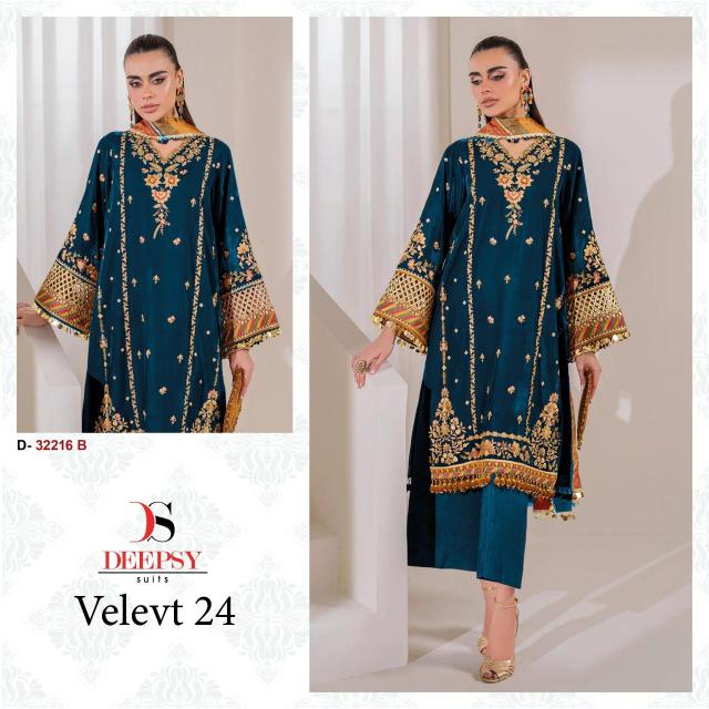 Deepsy Velvet 24 Series 32216 ABCD pakistani suits in India