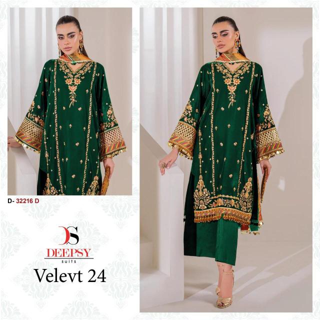 Deepsy Velvet 24 Series 32216 ABCD pakistani suits in India