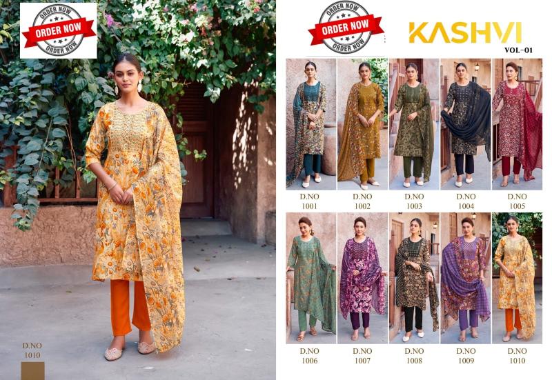 FASHION TALK LAUNCHING RAYON FOIL PRINT CATALOGUE KASHVI VOL1.2.0 KURTI WHOLESALE MARKET