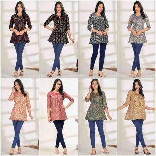 Felocity Centuri Cotton Printed Tops Wholesale Kurti India