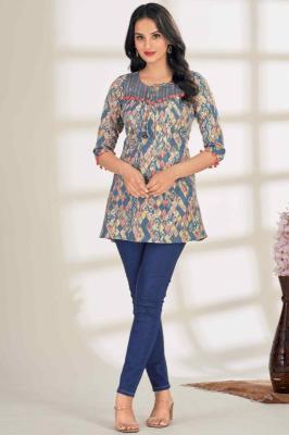 Felocity Centuri Cotton Printed Tops Wholesale Kurti India
