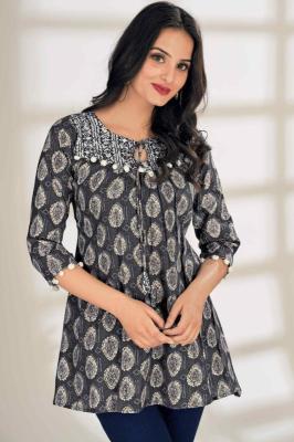 Felocity Centuri Cotton Printed Tops Wholesale Kurti India