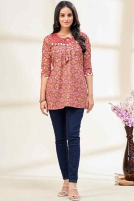 Felocity Centuri Cotton Printed Tops Wholesale Kurti India