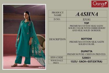 Ganga Aashna 3181 salwar kameez wholesale manufacturers in Surat
