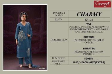 Ganga Charmy 3124 salwar kameez wholesalers in India