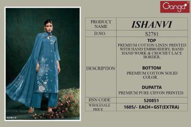 Ganga Ishanvi 2781 salwar kameez wholesale manufacturers in Surat
