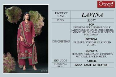 Ganga Lavina 3077 salwar kameez wholesale manufacturers in India