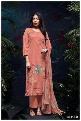 Ganga Mehal 3115 Premium Cotton Satin Salwar Kameez Wholesale market in Surat