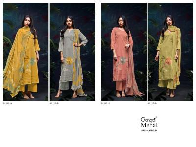 Ganga Mehal 3115 Premium Cotton Satin Salwar Kameez Wholesale market in Surat