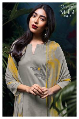 Ganga Mehal 3115 Premium Cotton Satin Salwar Kameez Wholesale market in Surat