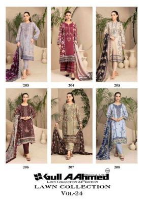 Gull AAhmed Lawn Vol 24 Dress Material wholesalers in Surat