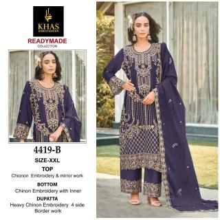 Khas 4419 Chinon pakistani suits wholesalers in India