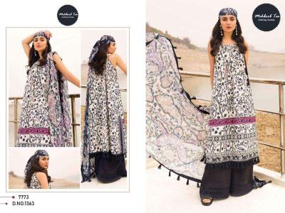 Mehboob Tex 1363 black and white pakistani suits wholesale market in Surat