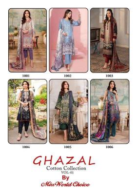 Miss World Ghazal Vol 01 Dress Material wholesale  with price in Surat