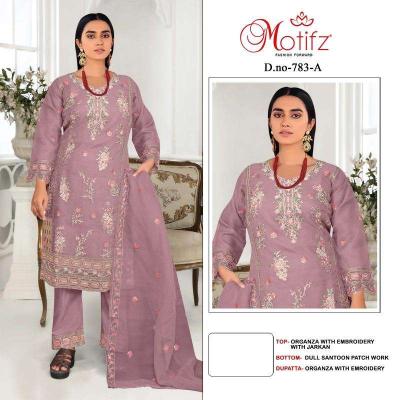 Motifz 783 Organza pakistani suits wholesale market in India