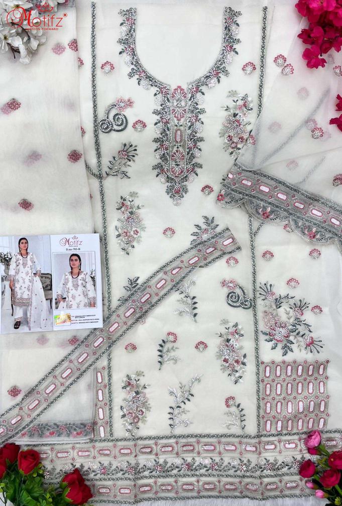 Motifz 783 Organza pakistani suits wholesale market in India