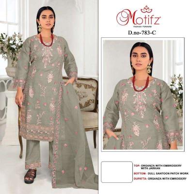 Motifz 783 Organza pakistani suits wholesale market in India