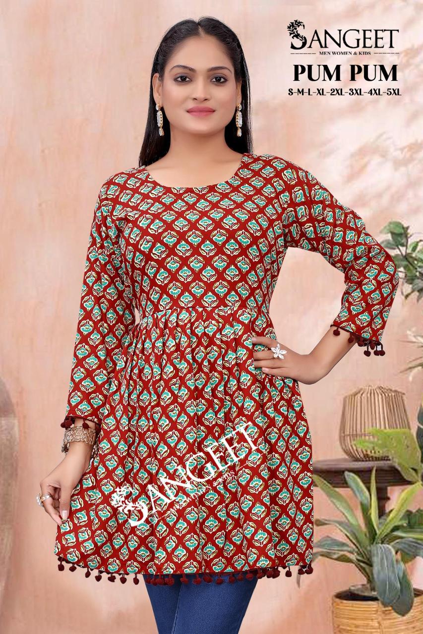 SANGEET PUM PUM (ONLY TOP) WHOLESALE KURTI MANUFACTURERS IN INDIA