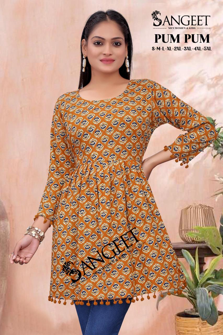 SANGEET PUM PUM (ONLY TOP) WHOLESALE KURTI MANUFACTURERS IN INDIA